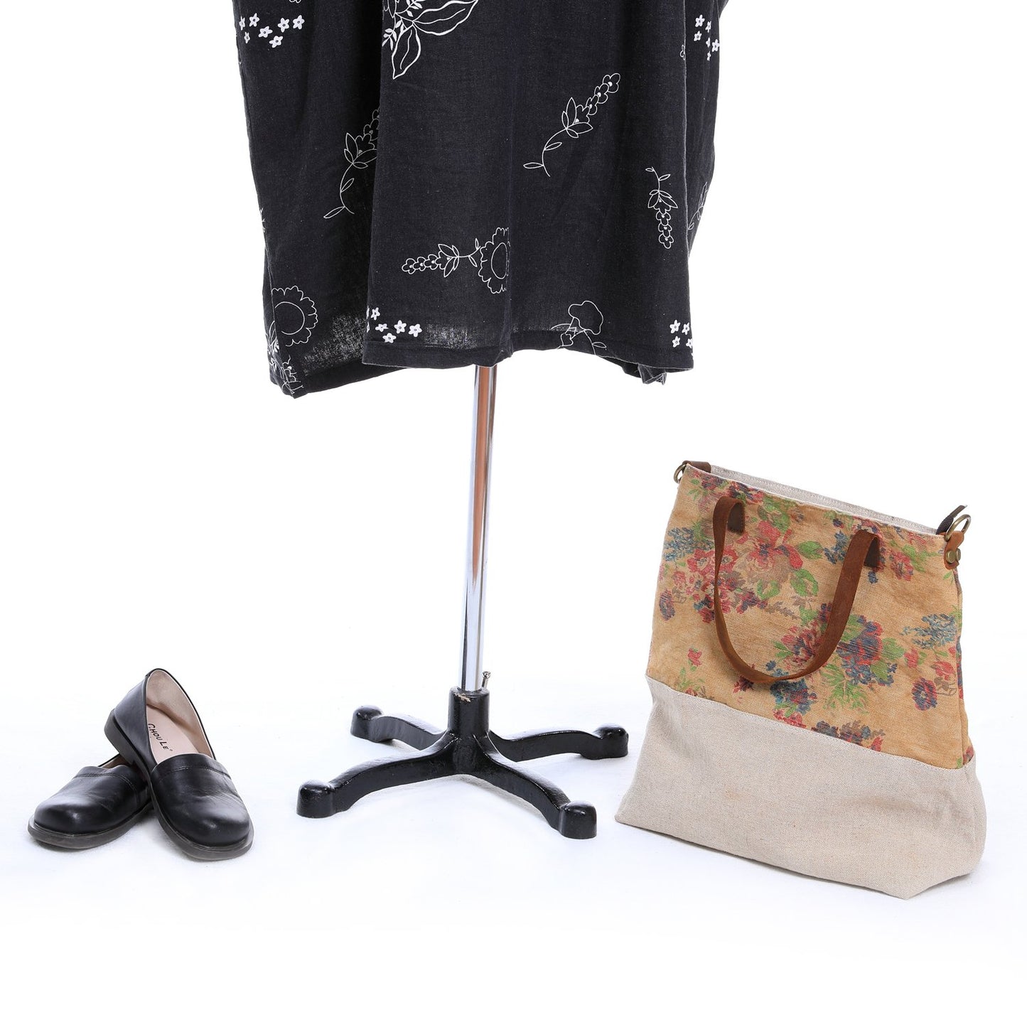 Female Holiday Black Dress And Shoes