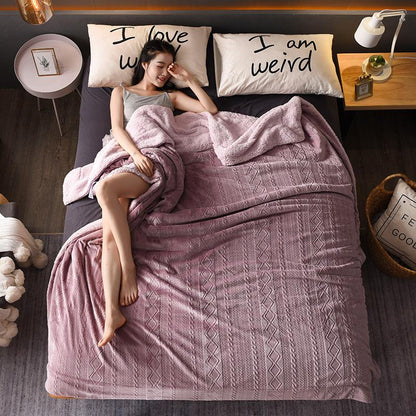 Flannel Blanket Blanket Thickened Winter Warmth