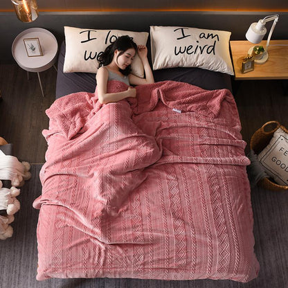 Flannel Blanket Blanket Thickened Winter Warmth