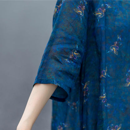 Floating Clouds Split Hem Casual Blouse