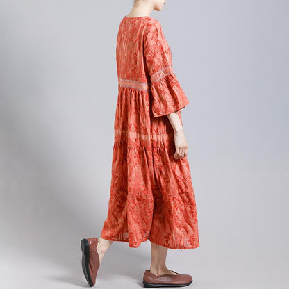 Floral Embroidery Hollow Out A-Line Dress