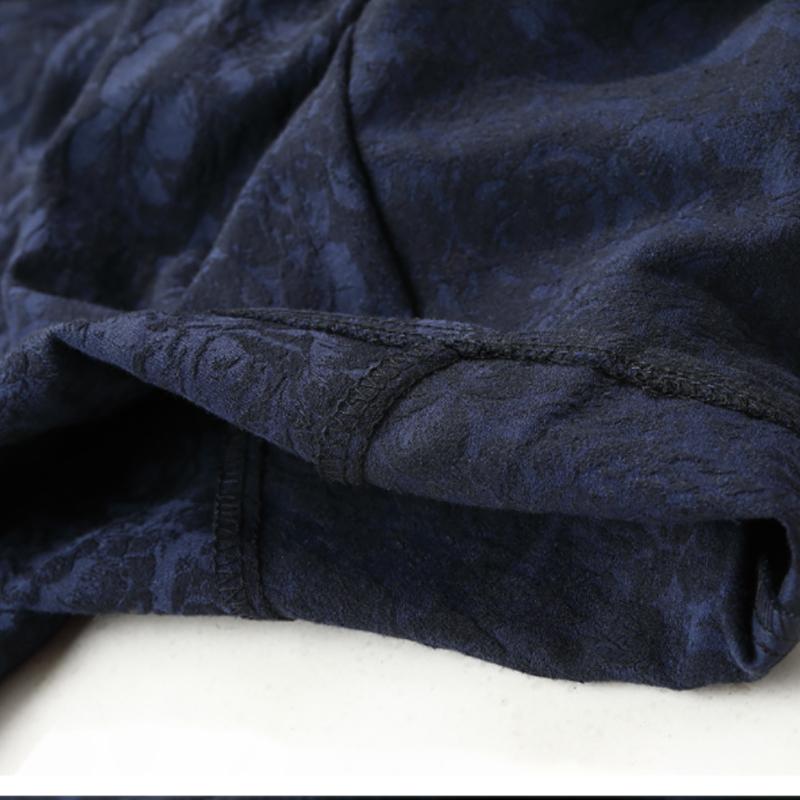 Floral Jacquard Loose Thick Harem Pants