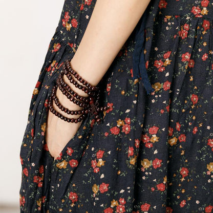 Floral Print Soft Comfortable Short Sleeve Dress