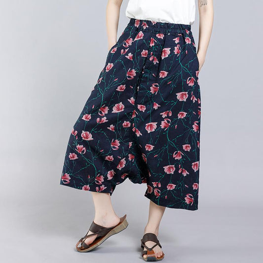 Floral Printed Casual Comfortable Cross Pants