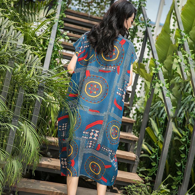 Floral Printed Elegant Literary Summer Dress