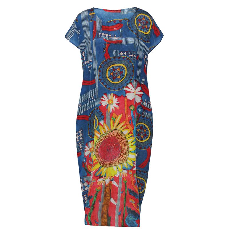 Floral Printed Elegant Literary Summer Dress