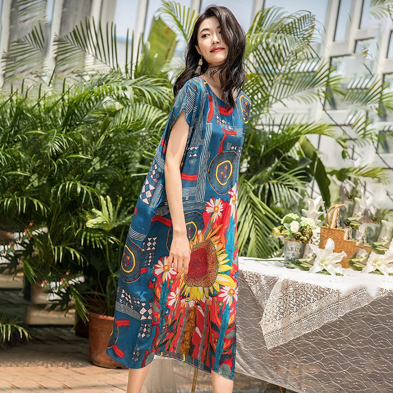 Floral Printed Elegant Literary Summer Dress