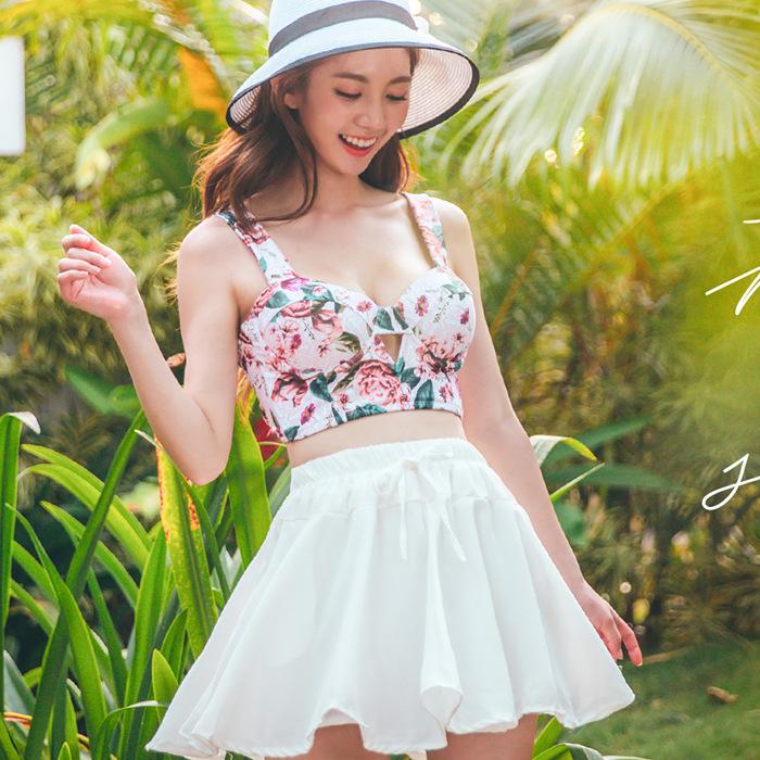 Floral Printed High Waist Push Up Swimwear