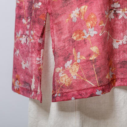 Floral Printed Split Loose Mini Dress