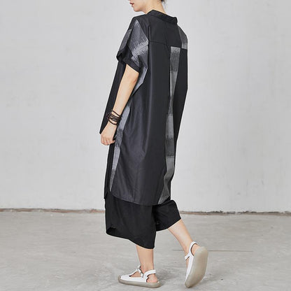 Folded High Low Hem Personality T-Shirt