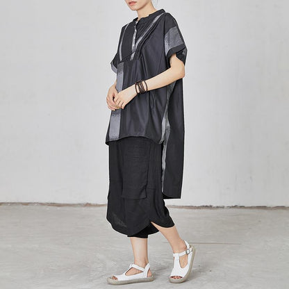 Folded High Low Hem Personality T-Shirt
