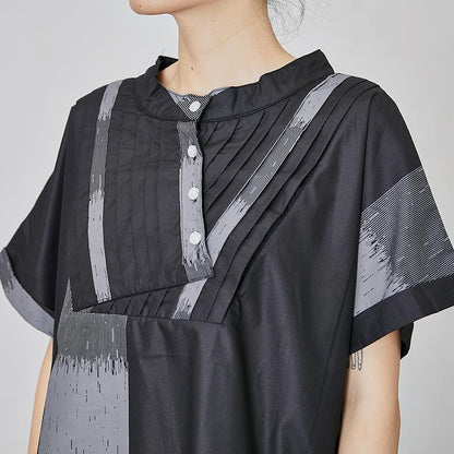 Folded High Low Hem Personality T-Shirt