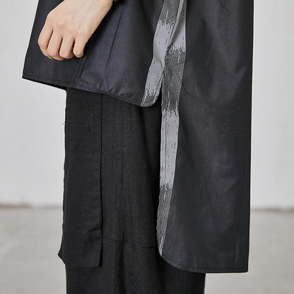 Folded High Low Hem Personality T-Shirt