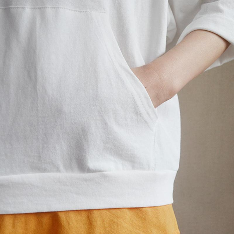 Front Pocket Letter Printed Casual T-Shirt