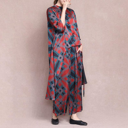 Geometry Irregular Hem Shirt And Pants