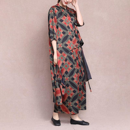 Geometry Irregular Hem Shirt And Pants