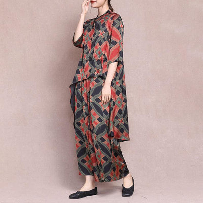 Geometry Irregular Hem Shirt And Pants