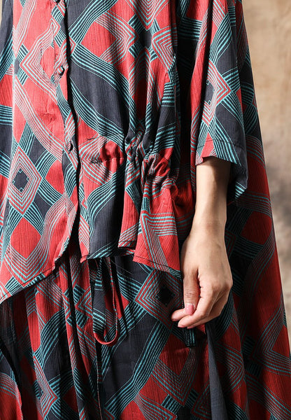 Geometry Irregular Hem Shirt And Pants