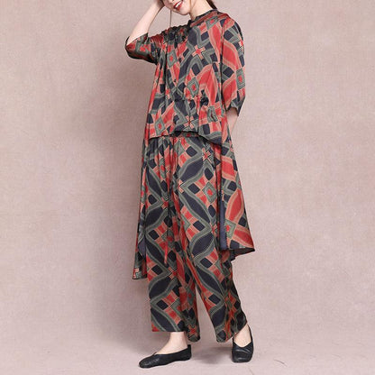 Geometry Irregular Hem Shirt And Pants