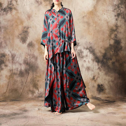 Geometry Irregular Hem Shirt And Pants