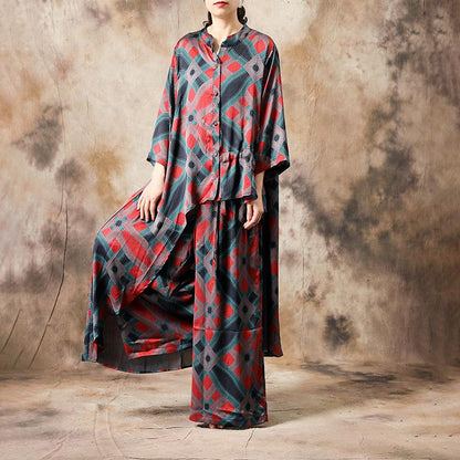 Geometry Irregular Hem Shirt And Pants