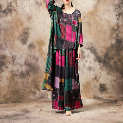 Ethnic Style Irregular Hem T-Shirt And Pants