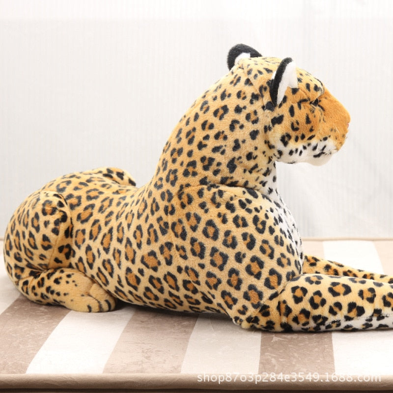 Giant Size Lifelike forest king Panthera simulation stuffed wild animal cheetah plush, black panther leopard soft toys