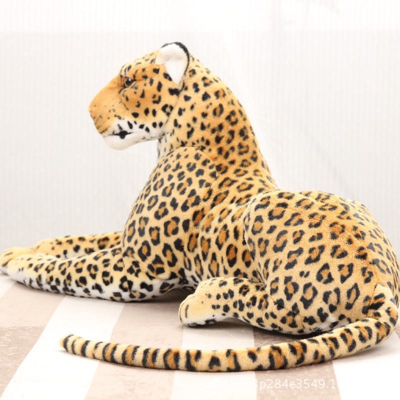 Giant Size Lifelike forest king Panthera simulation stuffed wild animal cheetah plush, black panther leopard soft toys