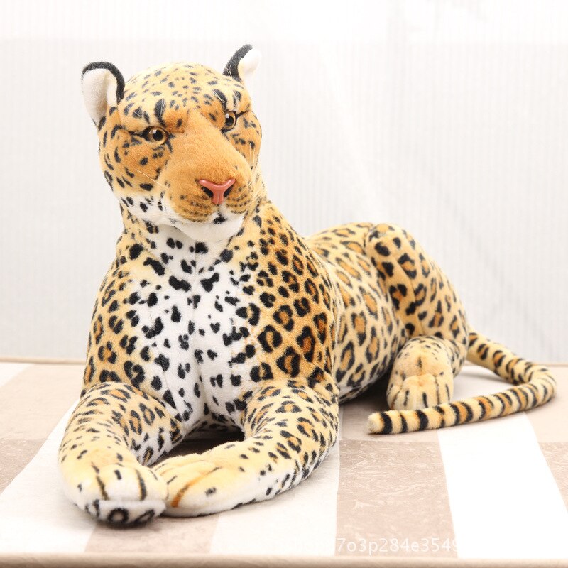 Giant Size Lifelike forest king Panthera simulation stuffed wild animal cheetah plush, black panther leopard soft toys