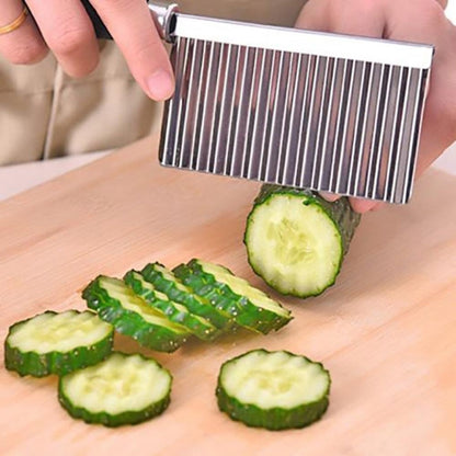 Potato Wavy Edged Knife Stainless Kitchen Gadgets