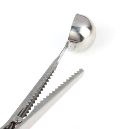 2 in 1 Stainless Steel Coffee Scoop With Bag Clip Coffee Kitchen Gadgets