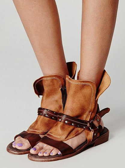 Fashion Open Toe Flats Shoes