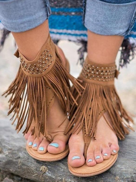 Tassels Flat Sandals Shoes