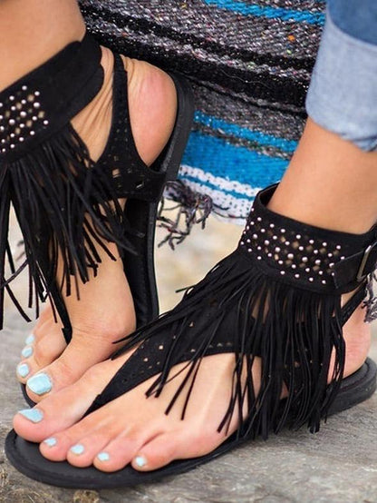 Tassels Flat Sandals Shoes