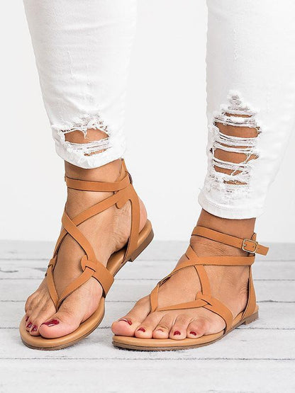 Casual Summer Stylish Flat Sandals, Five Colors