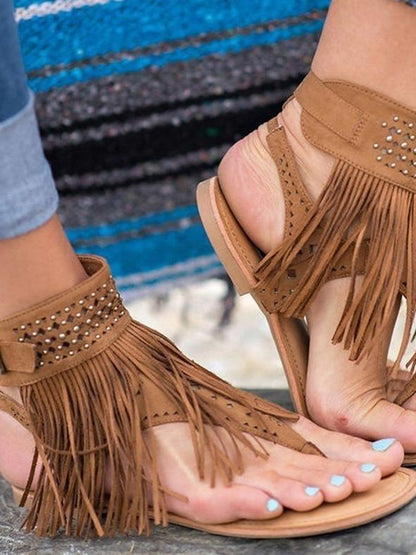 Tassels Flat Sandals Shoes