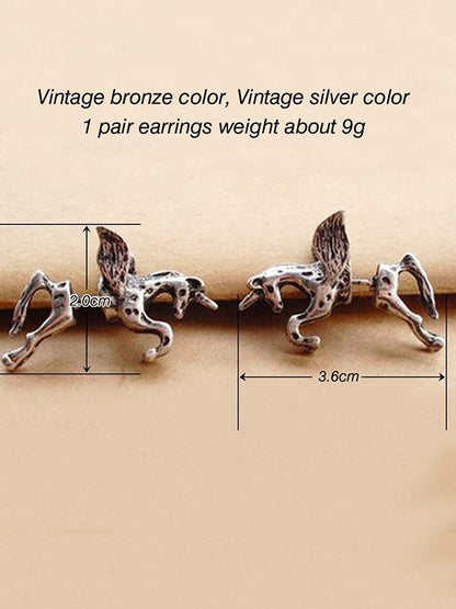Punk Horse Pattern Earrings