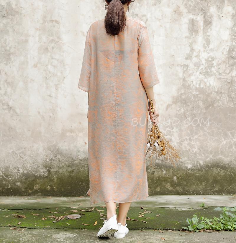 Half Sleeve Pockets Summer Casual Two-piece Long Dress