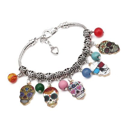 Halloween Skull Bracelet And Necklace