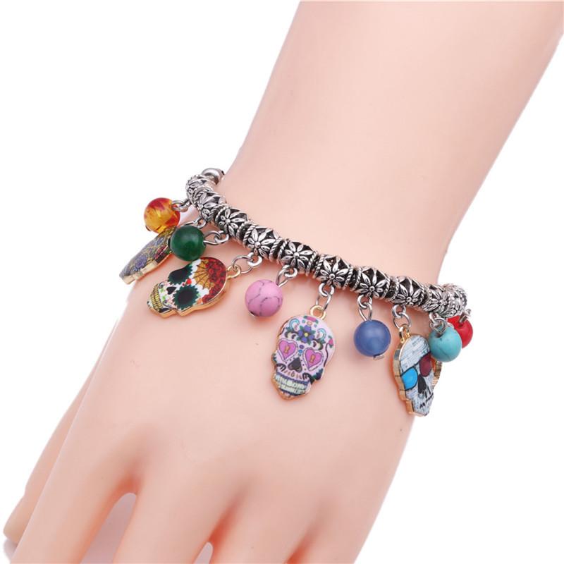 Halloween Skull Bracelet And Necklace