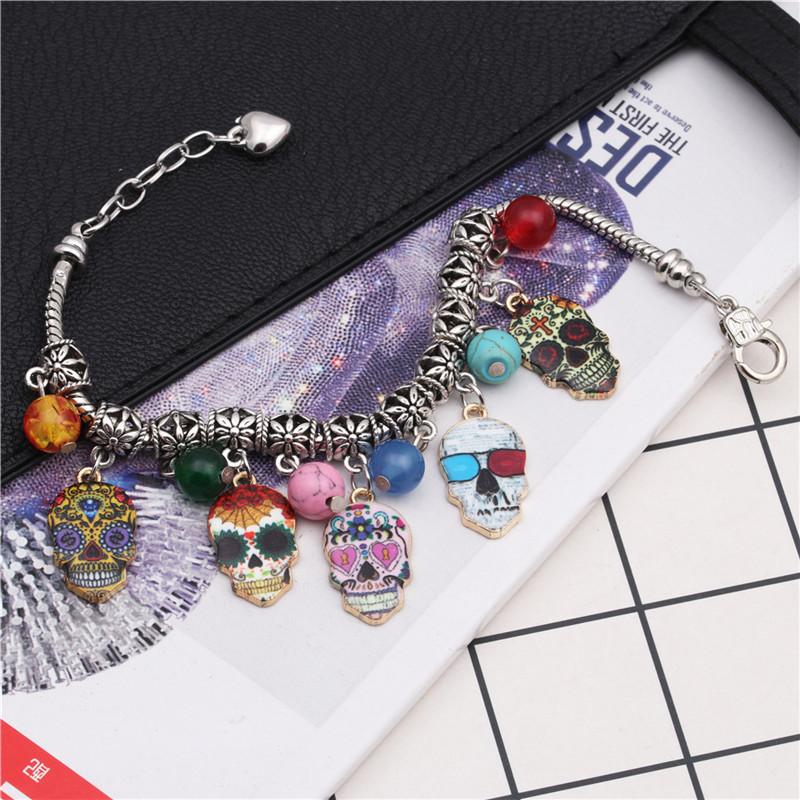 Halloween Skull Bracelet And Necklace