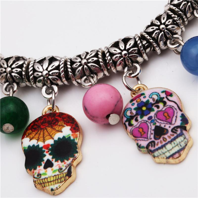 Halloween Skull Bracelet And Necklace