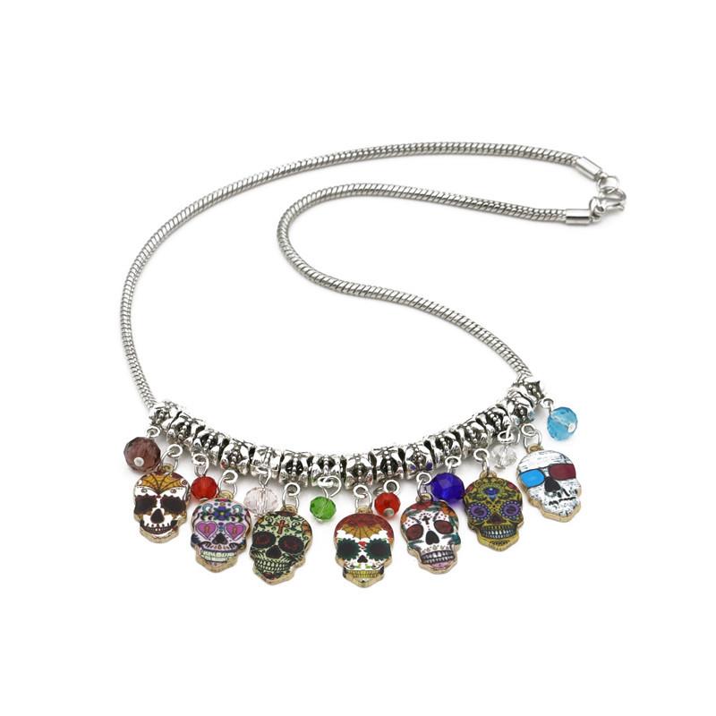 Halloween Skull Bracelet And Necklace