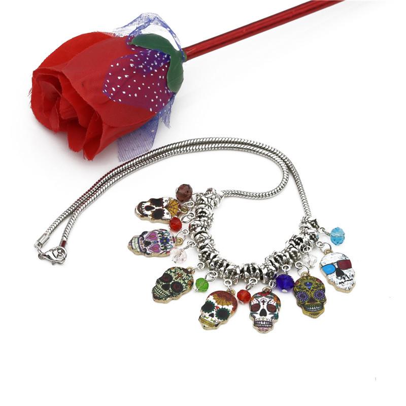 Halloween Skull Bracelet And Necklace