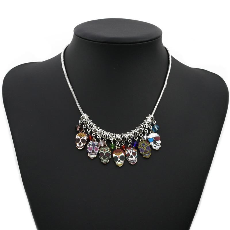 Halloween Skull Bracelet And Necklace