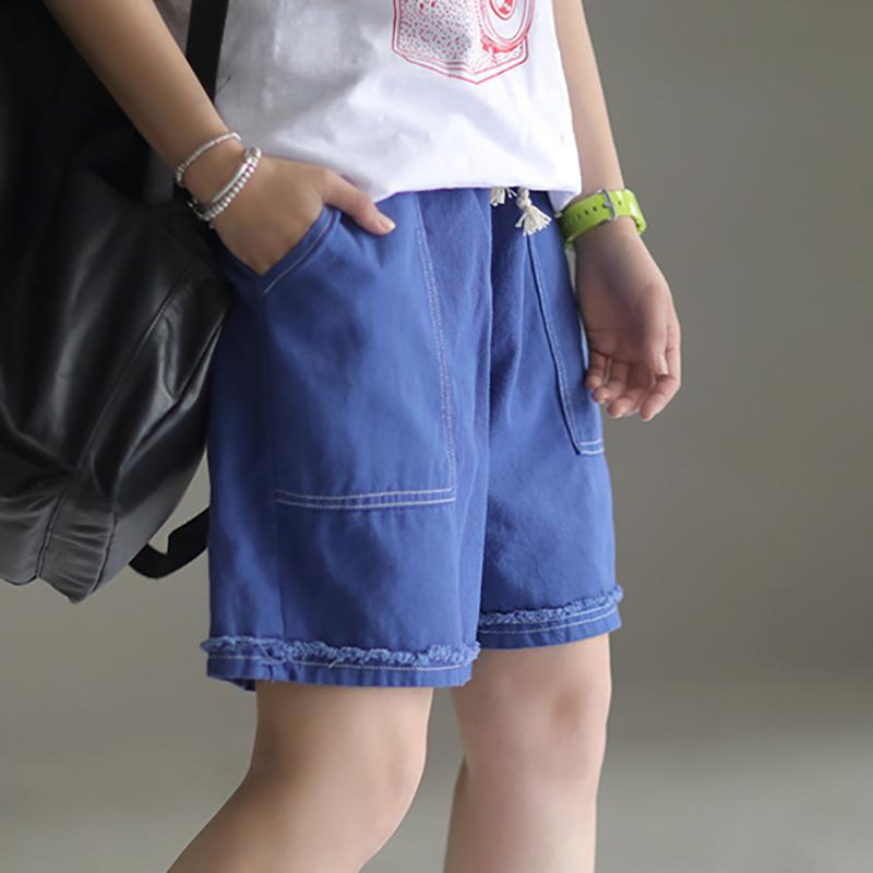 Hand Made Casual Distressed Cotton Pants