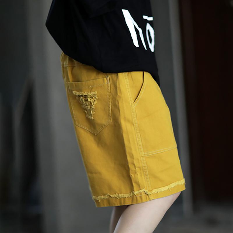 Hand Made Casual Distressed Cotton Pants