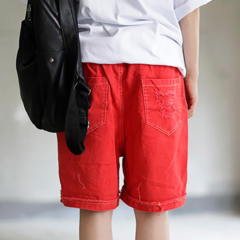 Hand Made Casual Distressed Cotton Pants