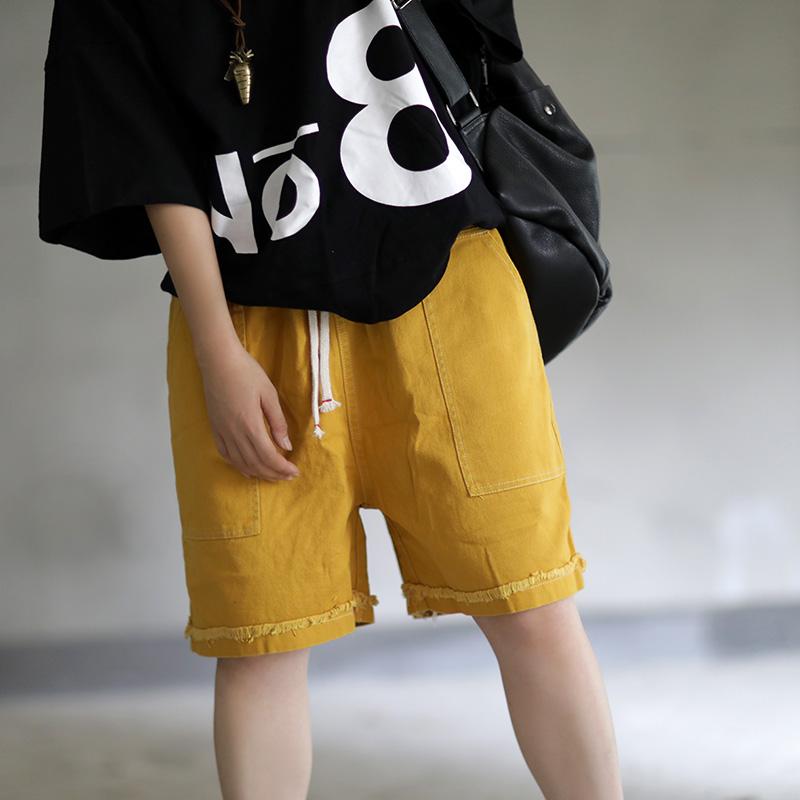 Hand Made Casual Distressed Cotton Pants