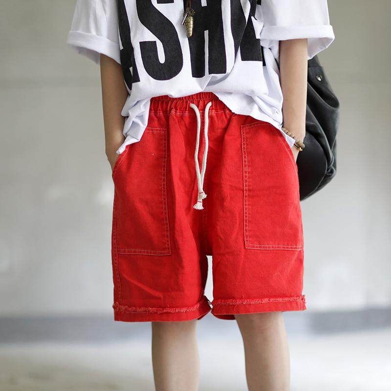 Hand Made Casual Distressed Cotton Pants